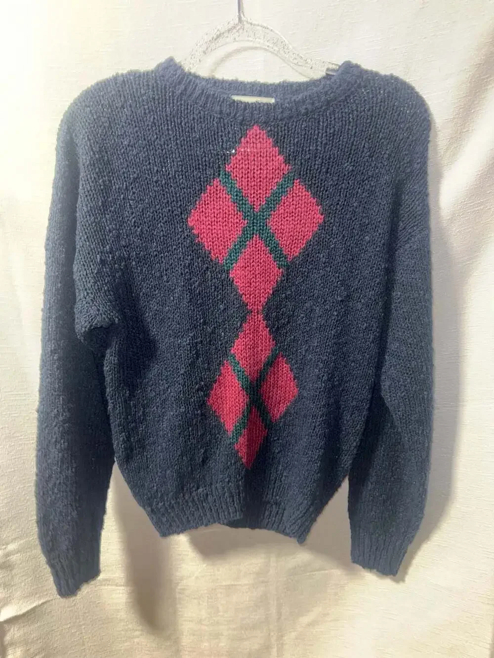 Vintage Personal Division of Leslie Fay Argyle Knit Sweater